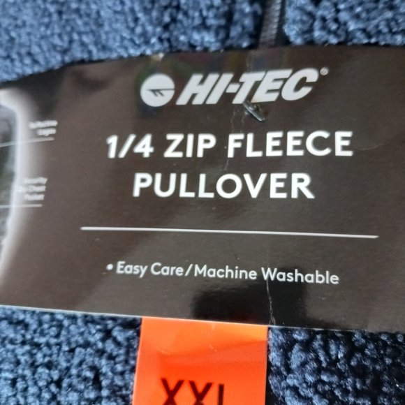Men's Hi Tec XXL Navy Quarter-Zip Fleece Pullover - Picture 7 of 10